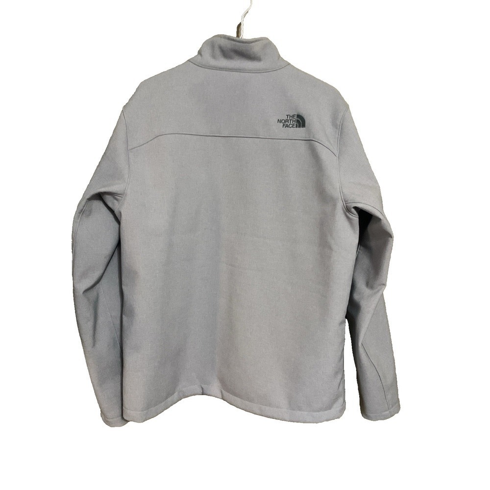 The North Face Windwall Jacket Soft Shell Fleece Lined Men's M Gray Windbreaker - Picture 3 of 16